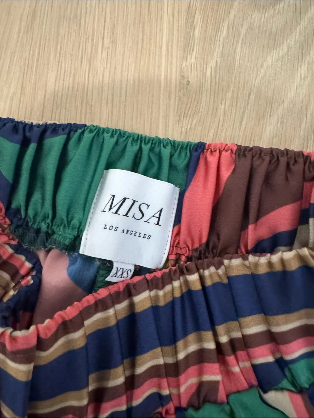 Misa Los Angeles Multicolor Abstract Print Wide-Leg Pants